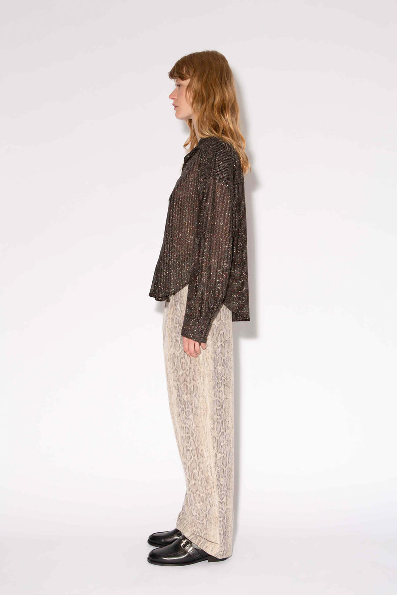 BLACK DISCO JEWEL SHIRT