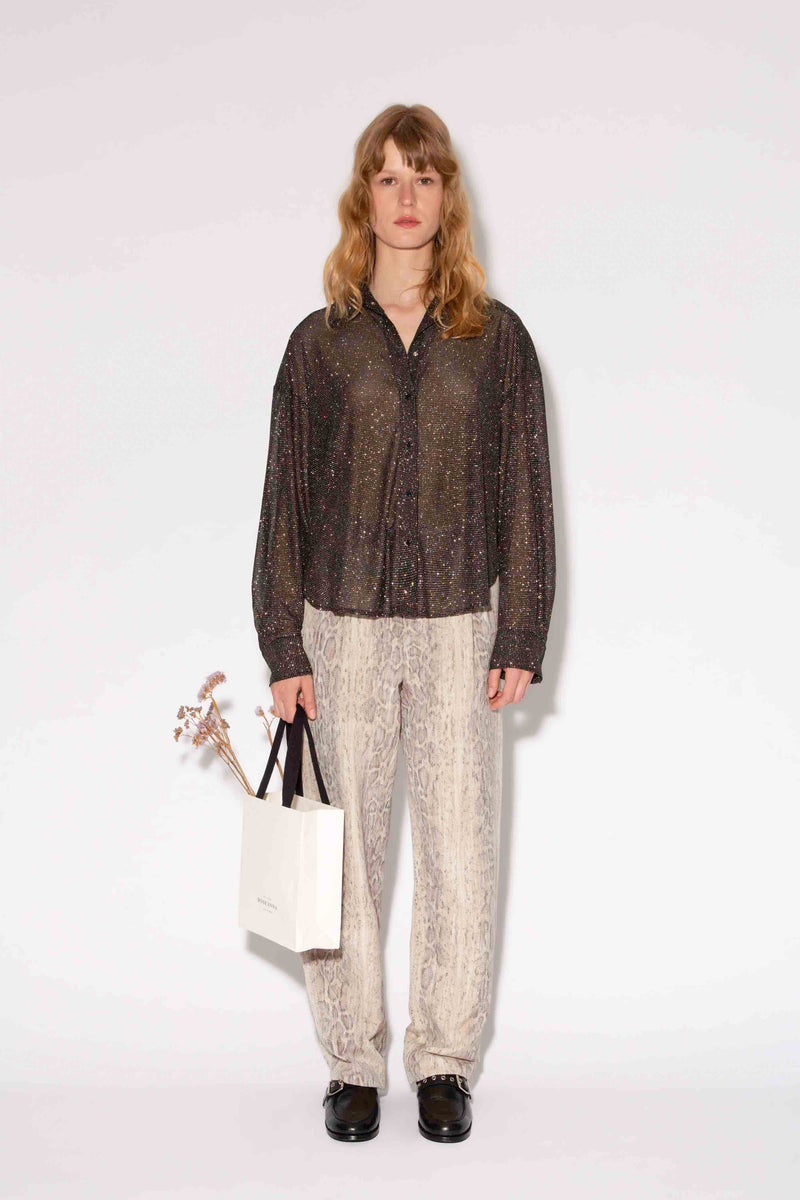 BLACK DISCO JEWEL SHIRT