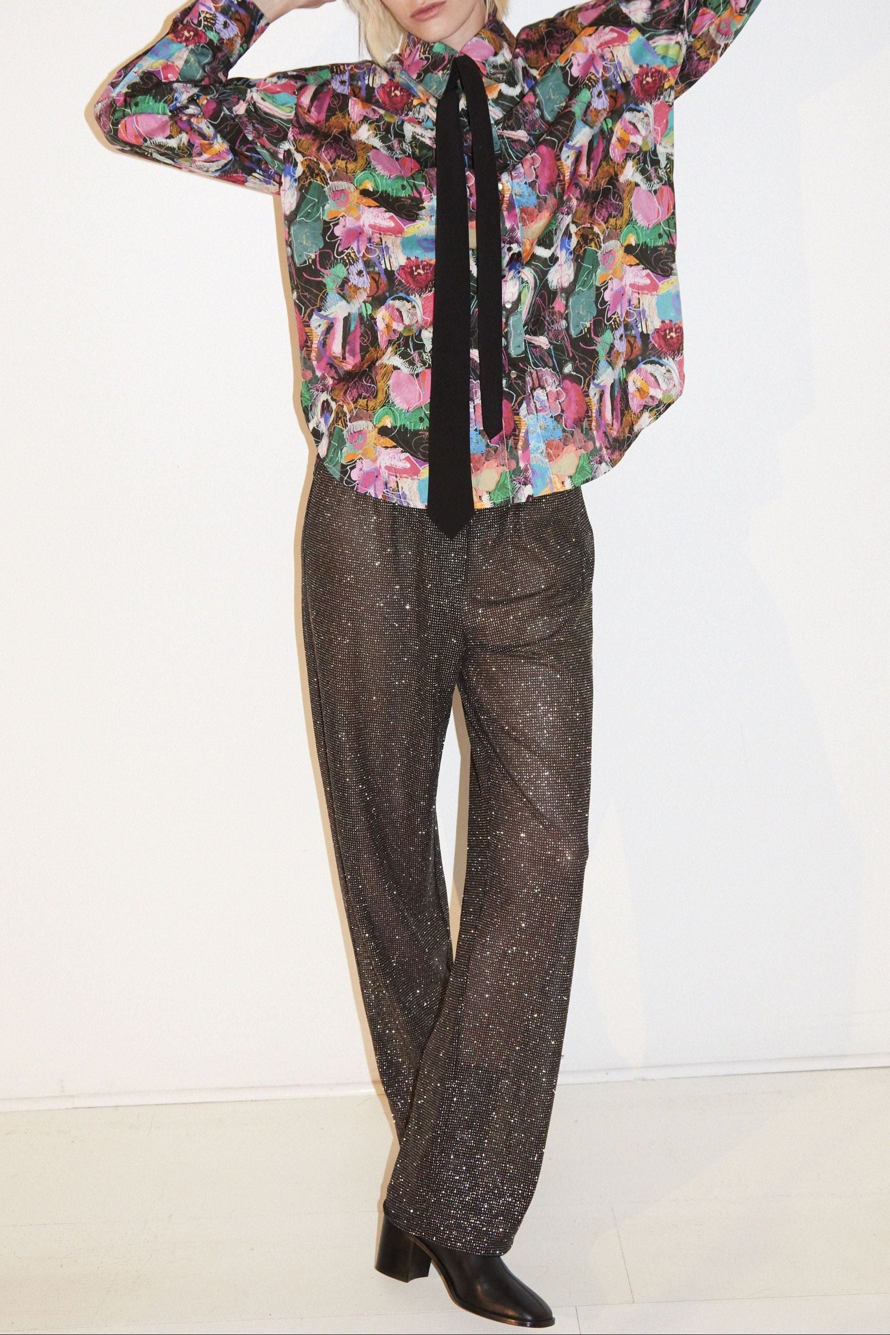 KING DISCO BLACK TROUSERS