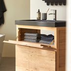 Easy - Meuble Salle De Bain - Chêne - Naturel