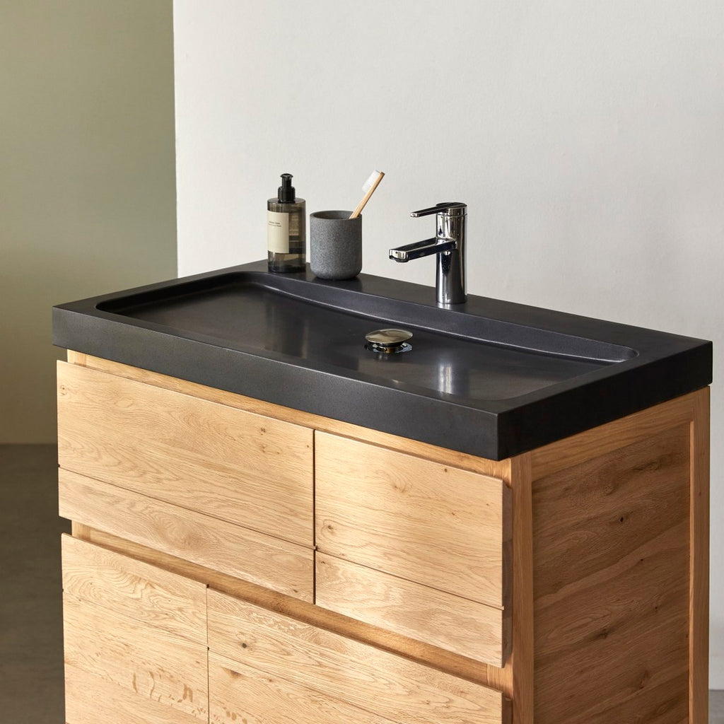 Easy - Meuble Salle De Bain - Chêne - Naturel
