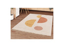 Tapis Poils Ras Adeline - Motif Abstrait - Jaune