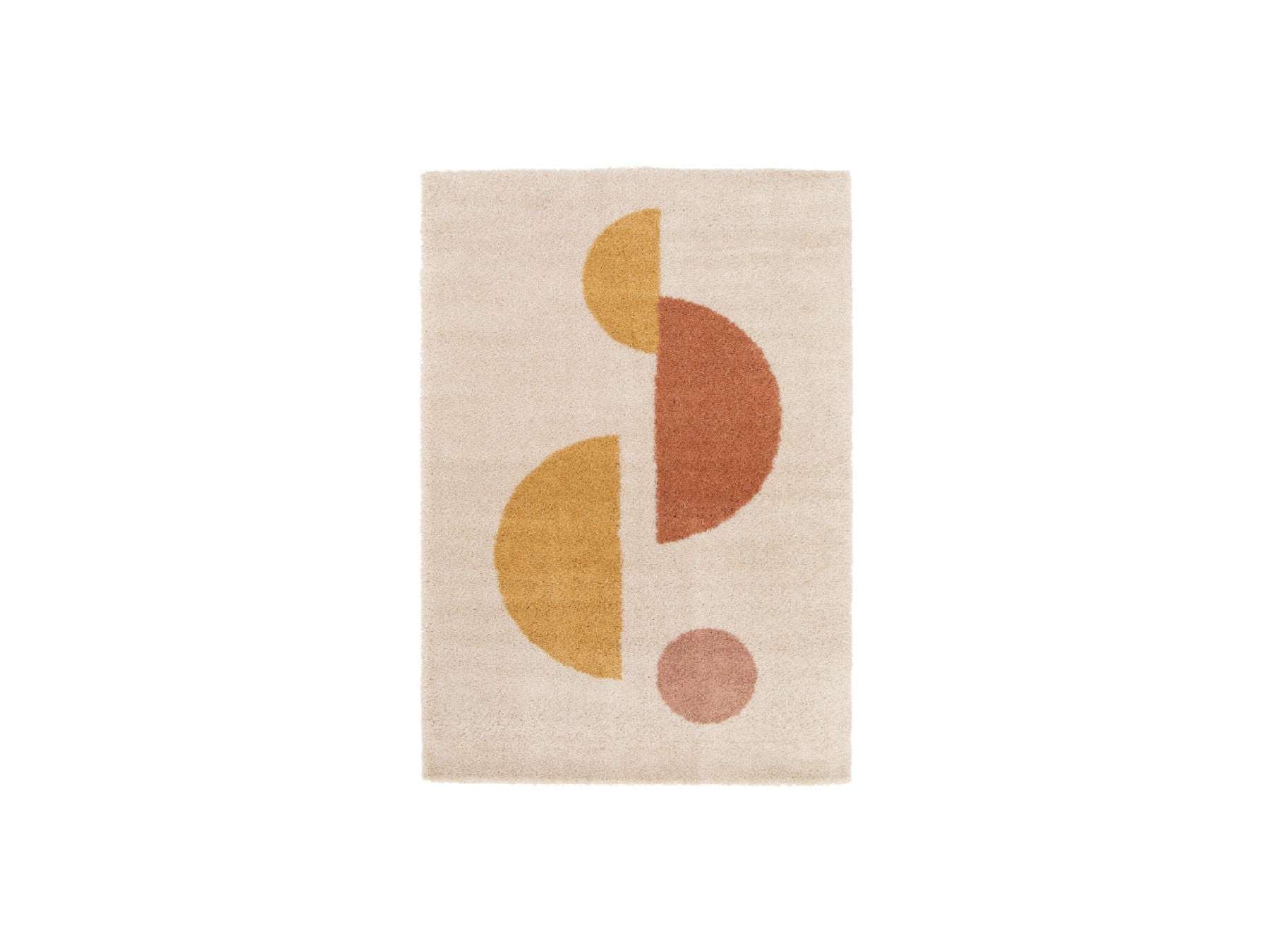 Adeline - Tapis Poils Ras - Motif Abstrait - Jaune