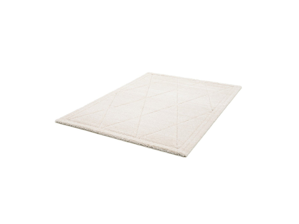 Amel - Alfombra de pelo corto - Motivo gráfico - Beige