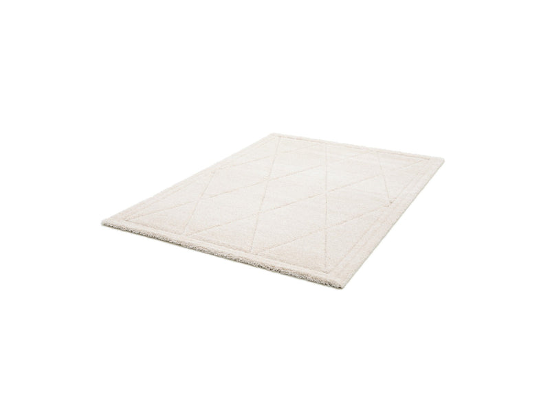 Tapis Poils Ras Amel - Motif Graphique - Beige