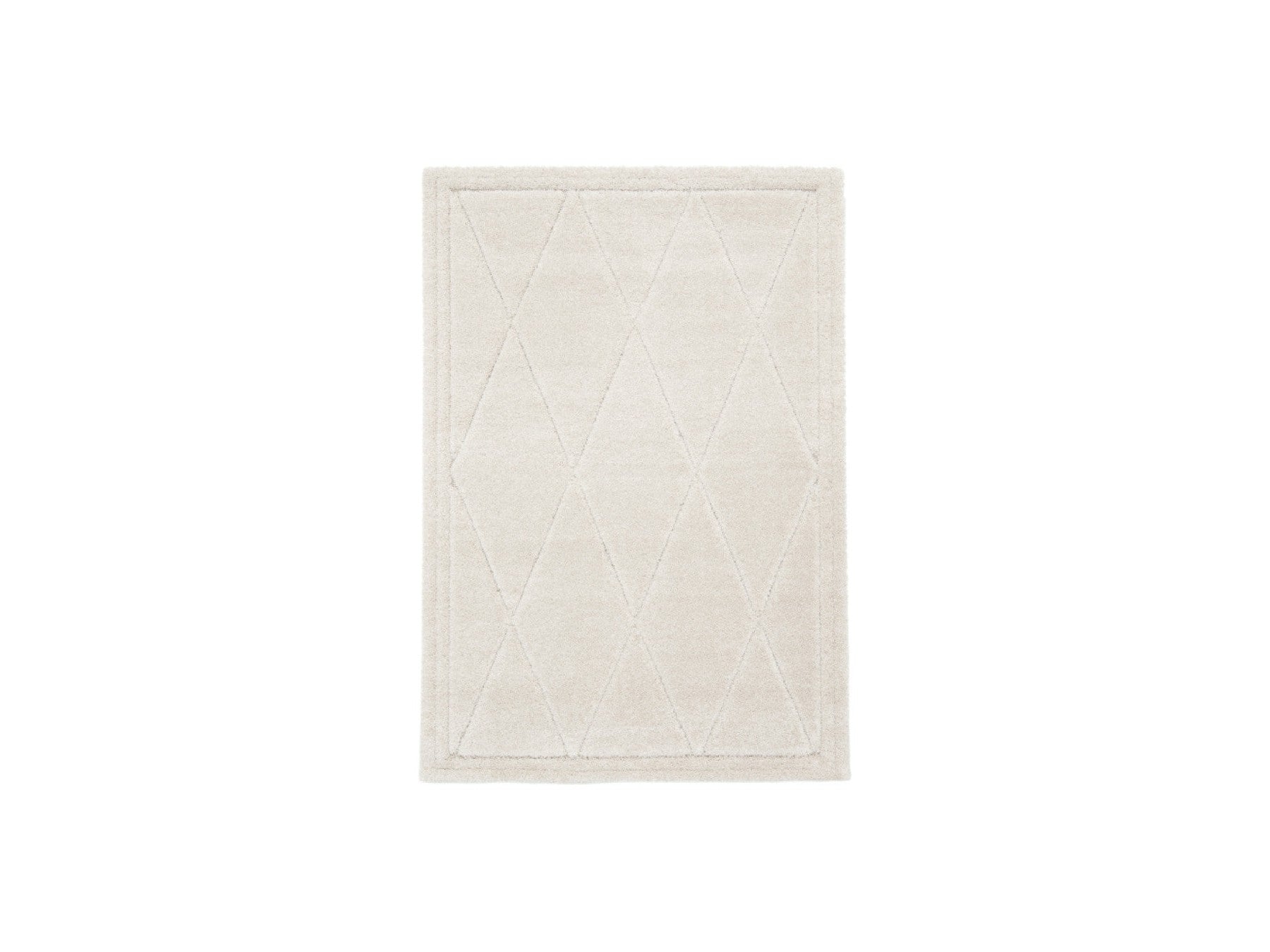 Amel - Alfombra de pelo corto - Motivo gráfico - Beige
