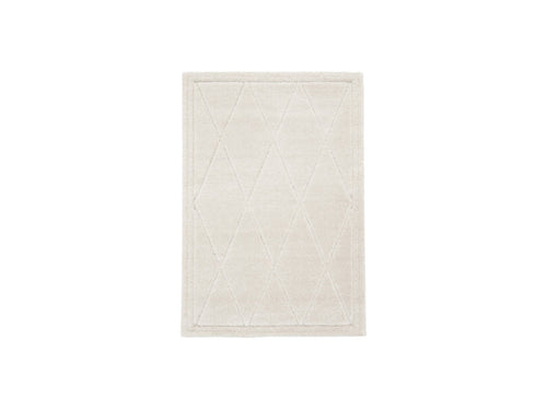 Tapis Poils Ras Amel - Motif Graphique - Beige