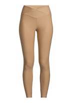 Overlap High Waist Tights - Light Khaki