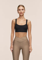 Overlap High Waist Tights - Light Khaki
