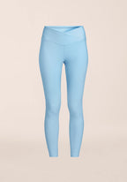 Overlap High Waist Tights - Blue Lagoon