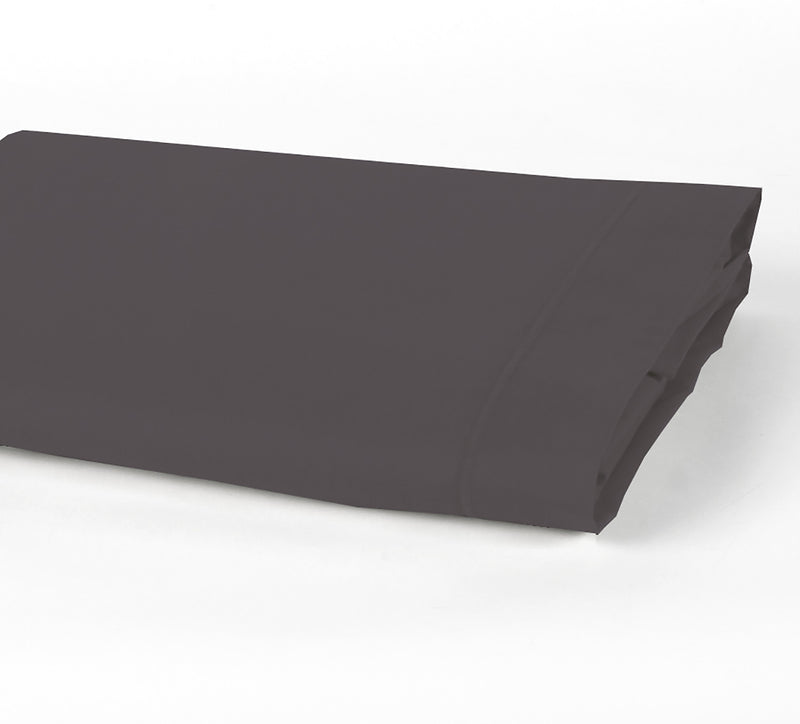 Drap Plat 2 Pers Percale De Coton - Percale Gris - Gris Anthracite