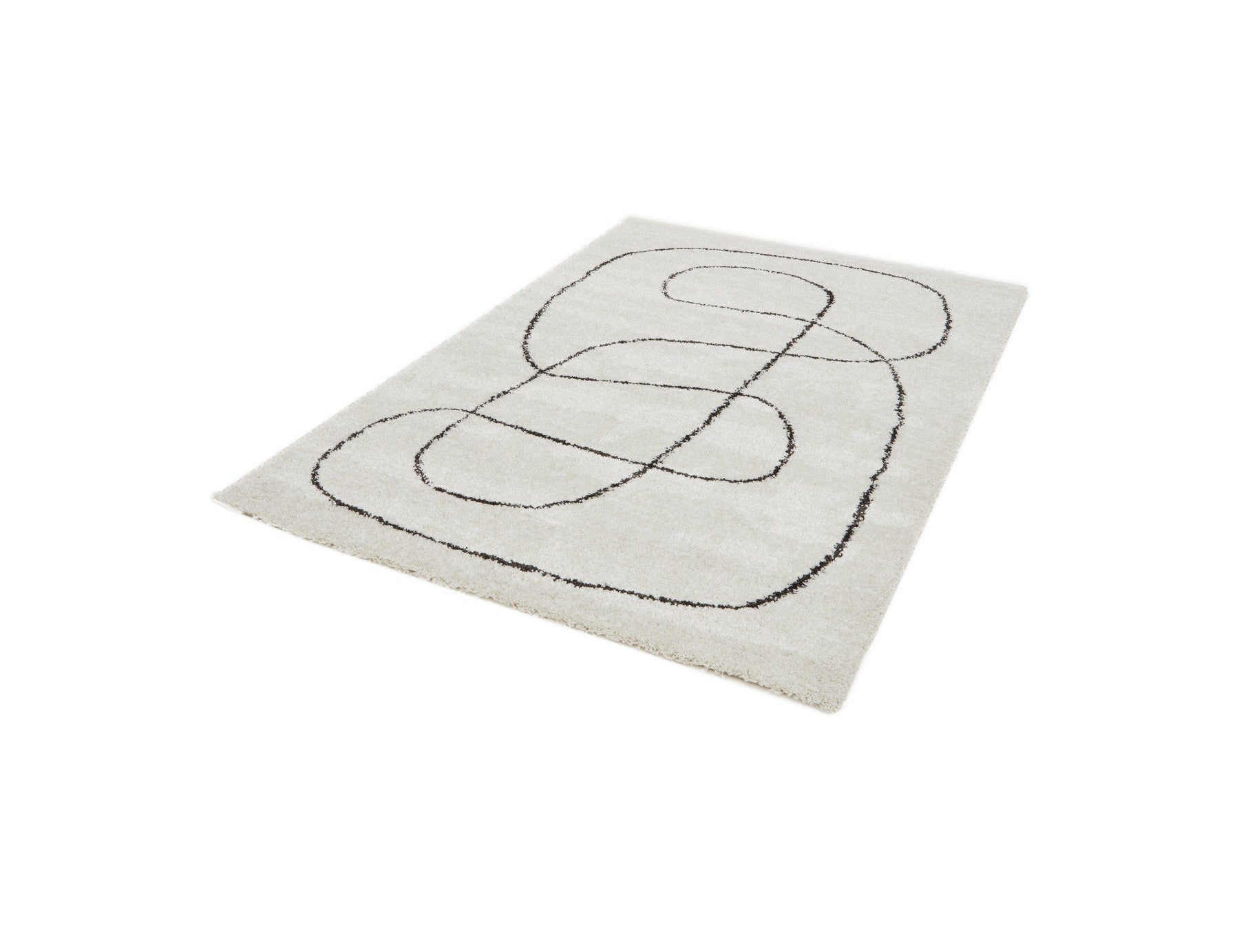 Laure - Low-Pile Rug - Abstract Pattern - White