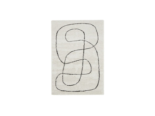 Laure - Alfombra Pelo Corto - Estampado abstracto - Blanco