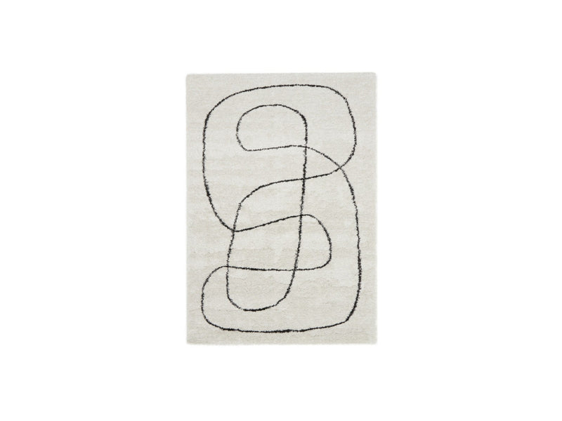 Laure - Short Pile Rug - Abstract Pattern - White