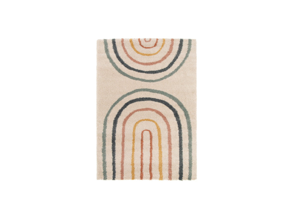 Lilia - Tapis Poils Ras - Motif Abstrait - Multicolore