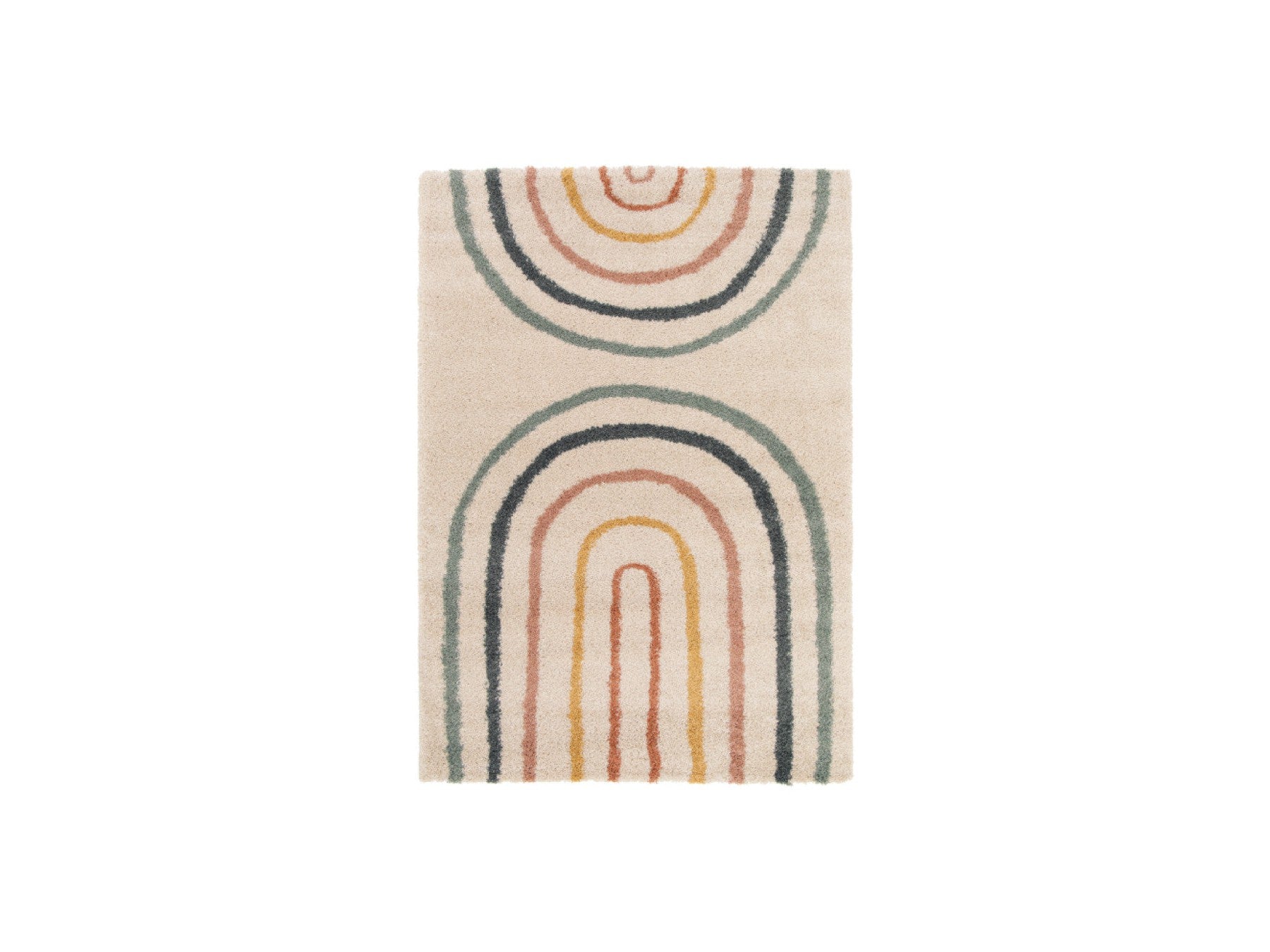 Lilia - Tapis Poils Ras - Motif Abstrait - Multicolore