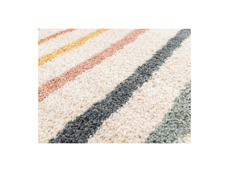 Tapis Poils Ras Lilia - Motif Abstrait - Multicolore