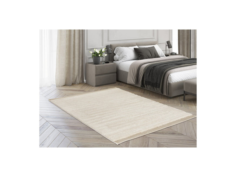 Alfombra Pelo Corto - Lubio - Estampado Gráfico - Beige