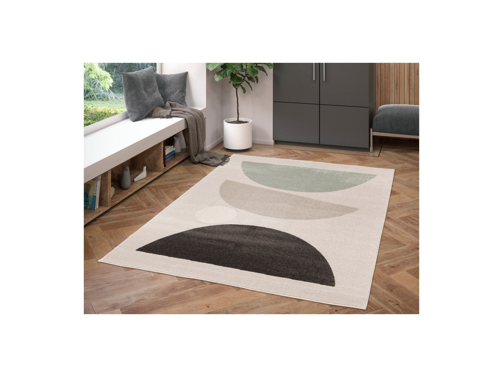 Martine - Low-Pile Rug - Abstract Pattern - Dark Grey