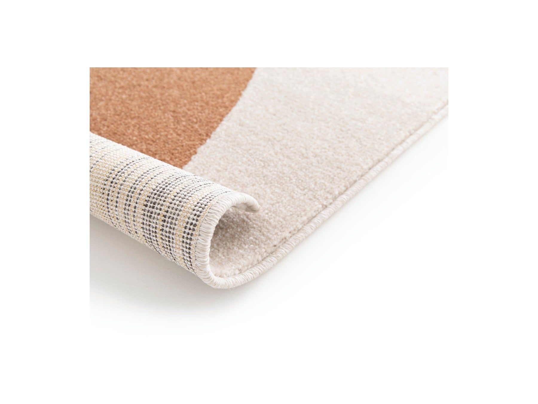 Martine - Tapis Poils Ras - Motif Abstrait - Orange