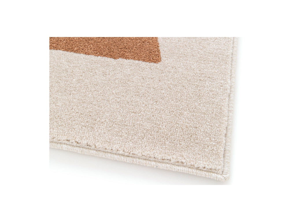 Martine - Tapis Poils Ras - Motif Abstrait - Orange