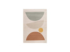 Martine - Tapis Poils Ras - Motif Abstrait - Orange
