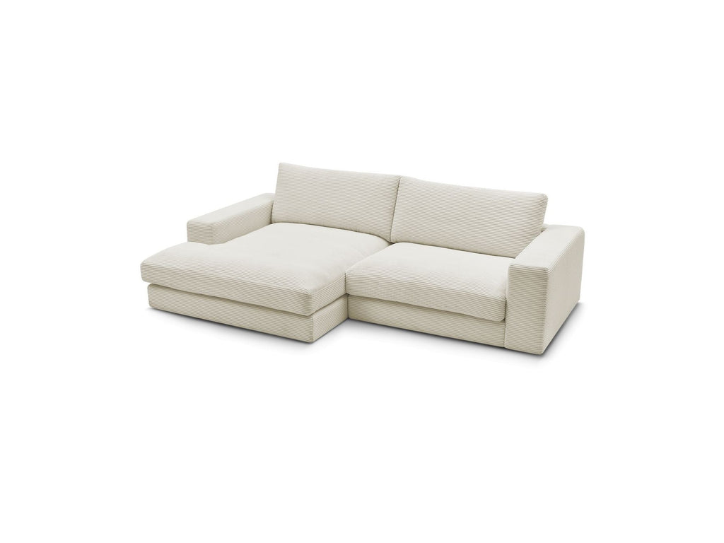 Fixed Corner Sofa - Leonard - Corduroy - Left-hand Corner