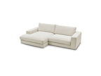 Fixed Corner Sofa - Leonard - Corduroy - Left-hand Corner