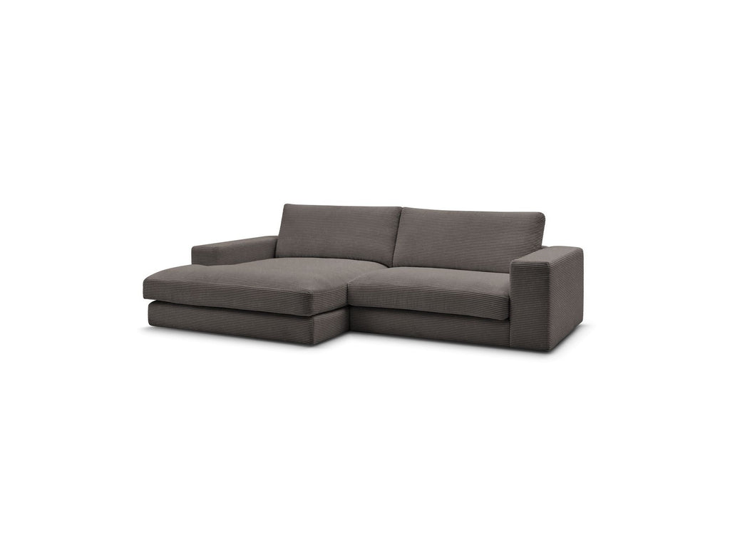 Fixed Corner Sofa - Leonard - Corduroy - Left-hand Corner