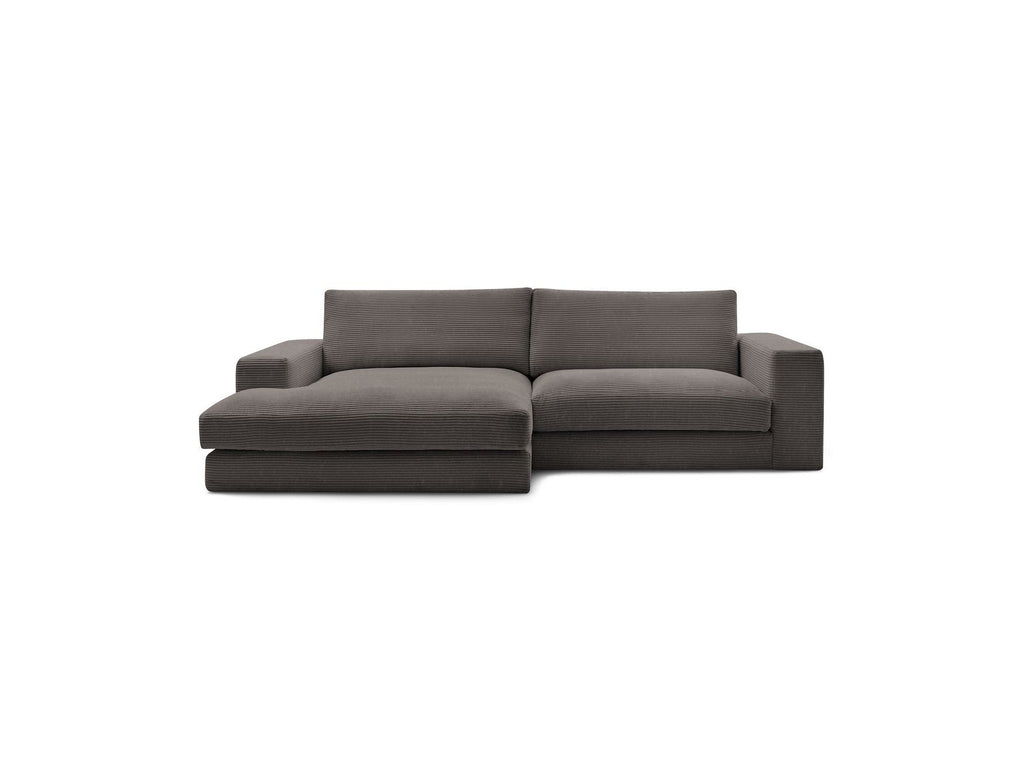 Fixed Corner Sofa - Leonard - Corduroy - Left-hand Corner