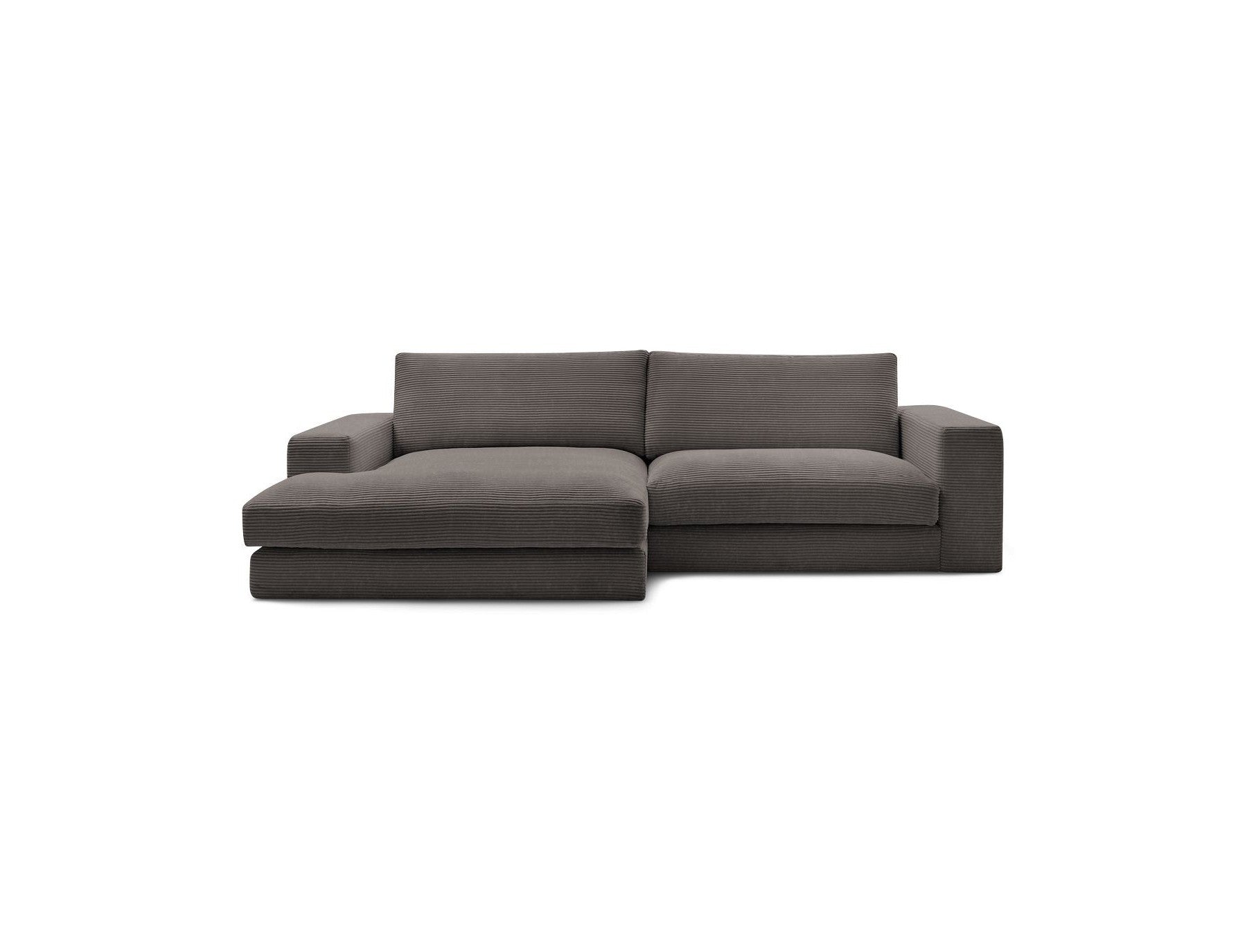 Fixed Corner Sofa - Leonard - Corduroy - Left-hand Corner