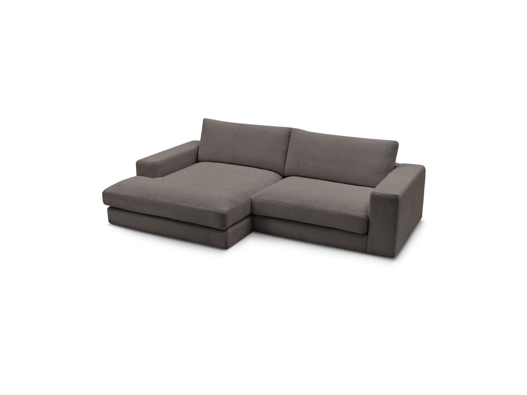 Fixed Corner Sofa - Leonard - Corduroy - Left-hand Corner