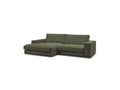 Fixed Corner Sofa - Leonard - Corduroy - Left-hand Corner