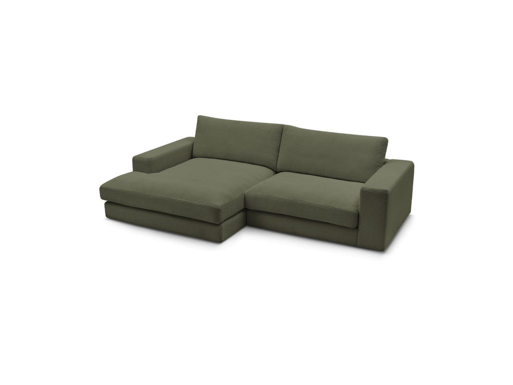 Fixed Corner Sofa - Leonard - Corduroy - Left-hand Corner