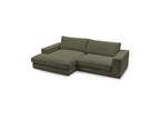 Fixed Corner Sofa - Leonard - Corduroy - Left-hand Corner