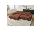 Fixed Corner Sofa - Leonard - Corduroy - Left-hand Corner