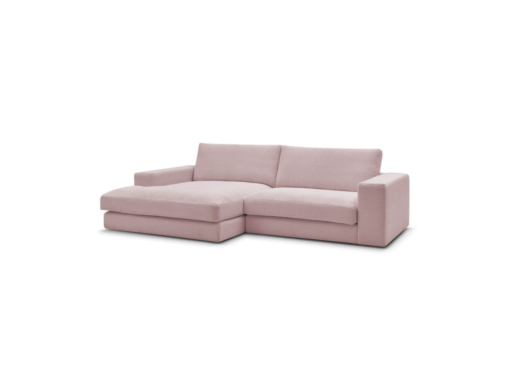 Fixed Corner Sofa - Leonard - Corduroy - Left-hand Corner