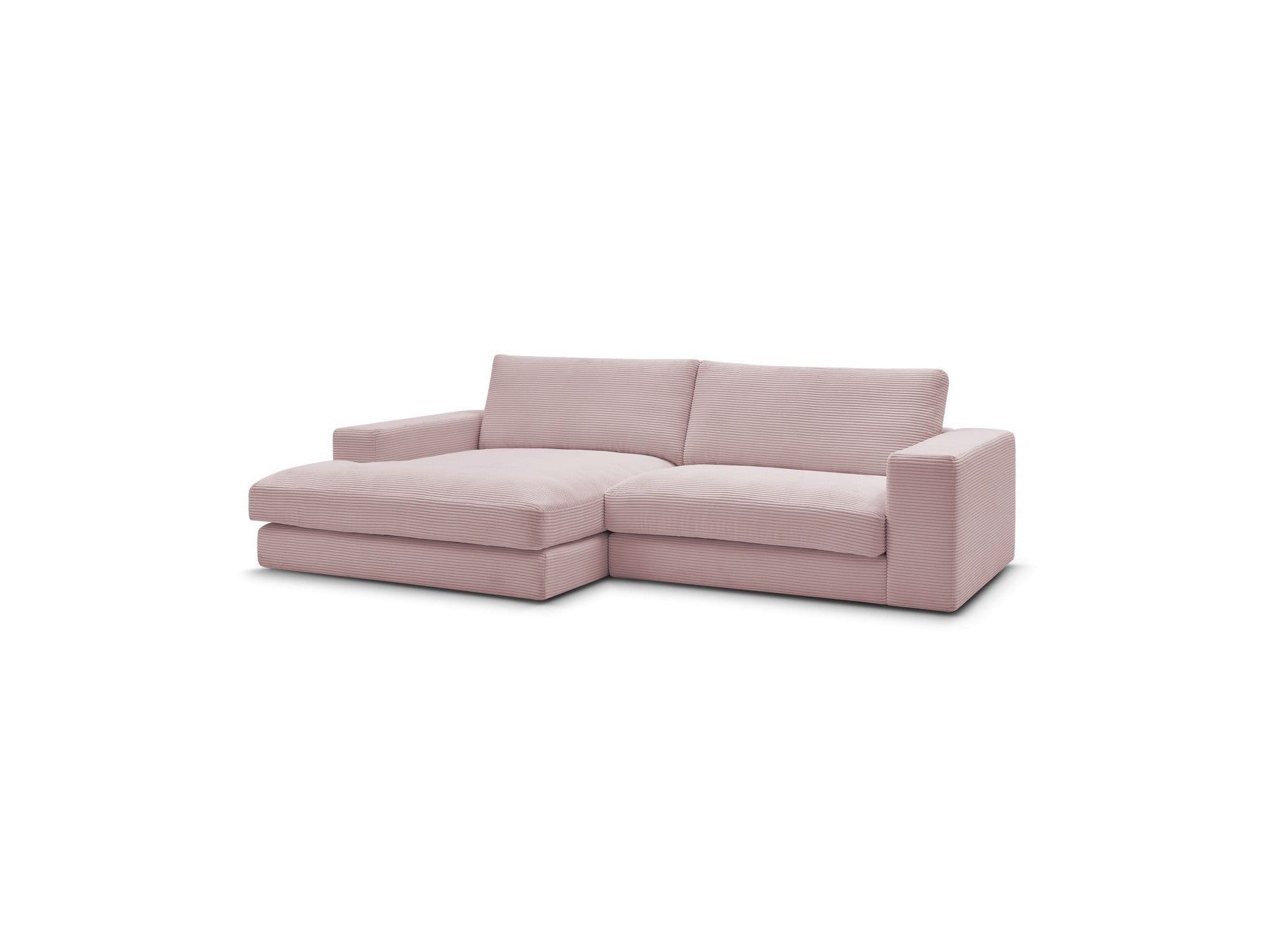 Fixed Corner Sofa - Leonard - Corduroy - Left-hand Corner