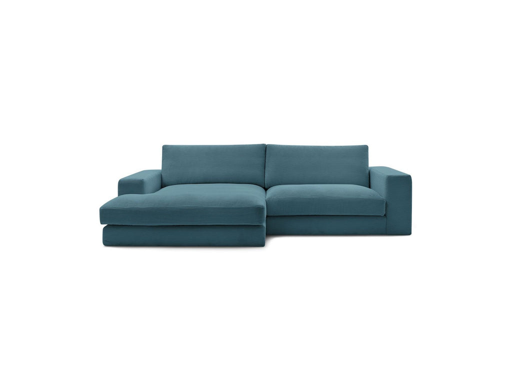 Fixed Corner Sofa - Leonard - Corduroy - Left-hand Corner