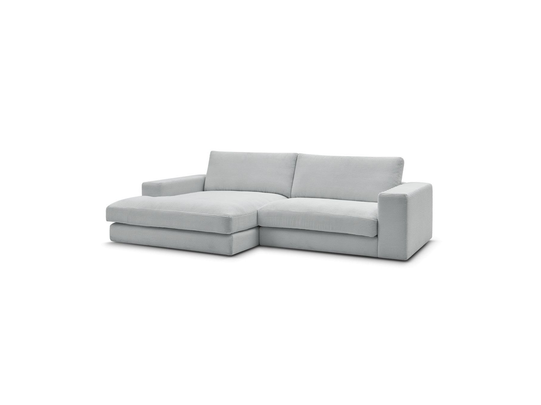 Fixed Corner Sofa - Leonard - Corduroy - Left-hand Corner