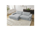 Fixed Corner Sofa - Leonard - Corduroy - Left-hand Corner