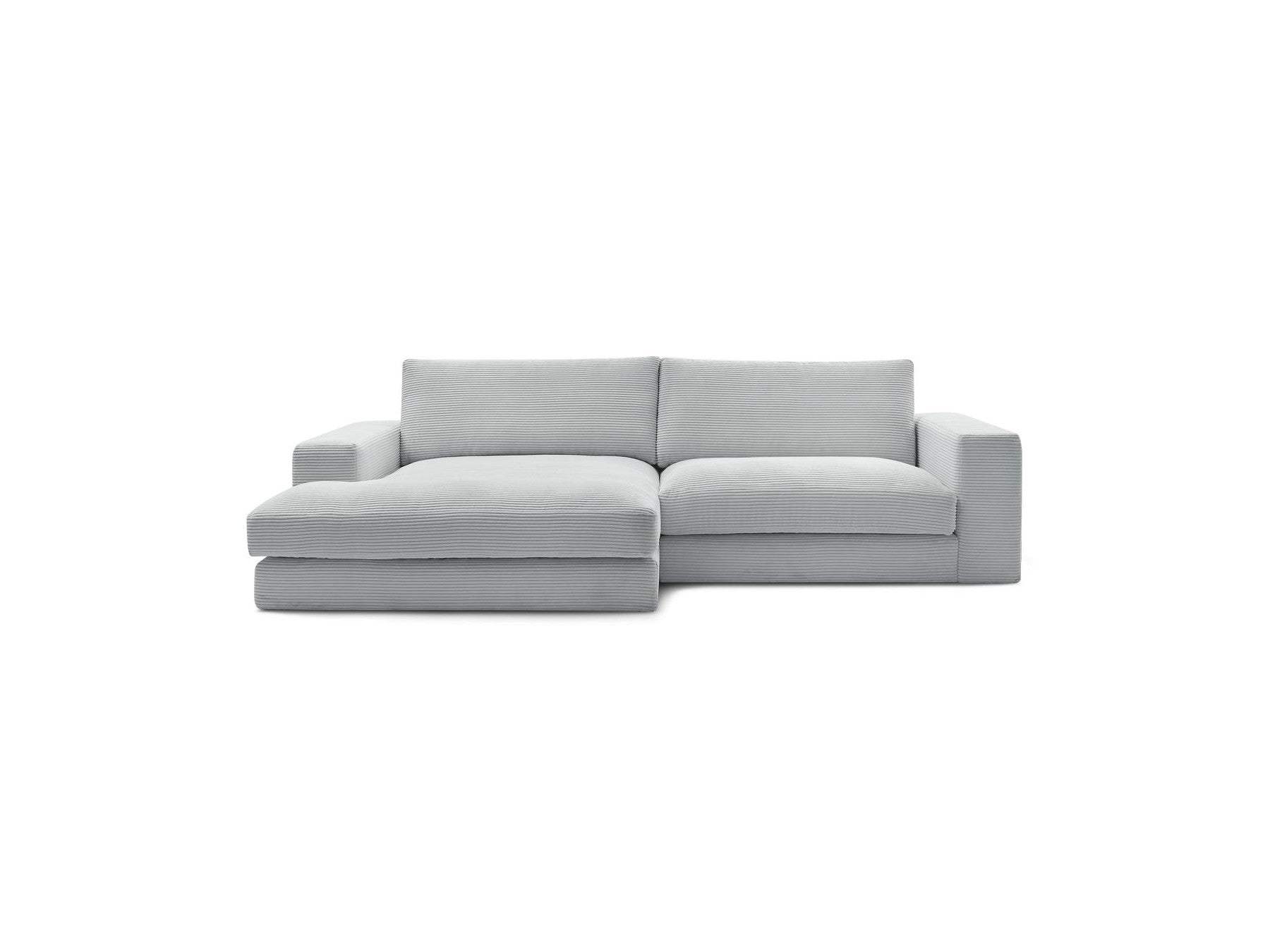 Fixed Corner Sofa - Leonard - Corduroy - Left-hand Corner