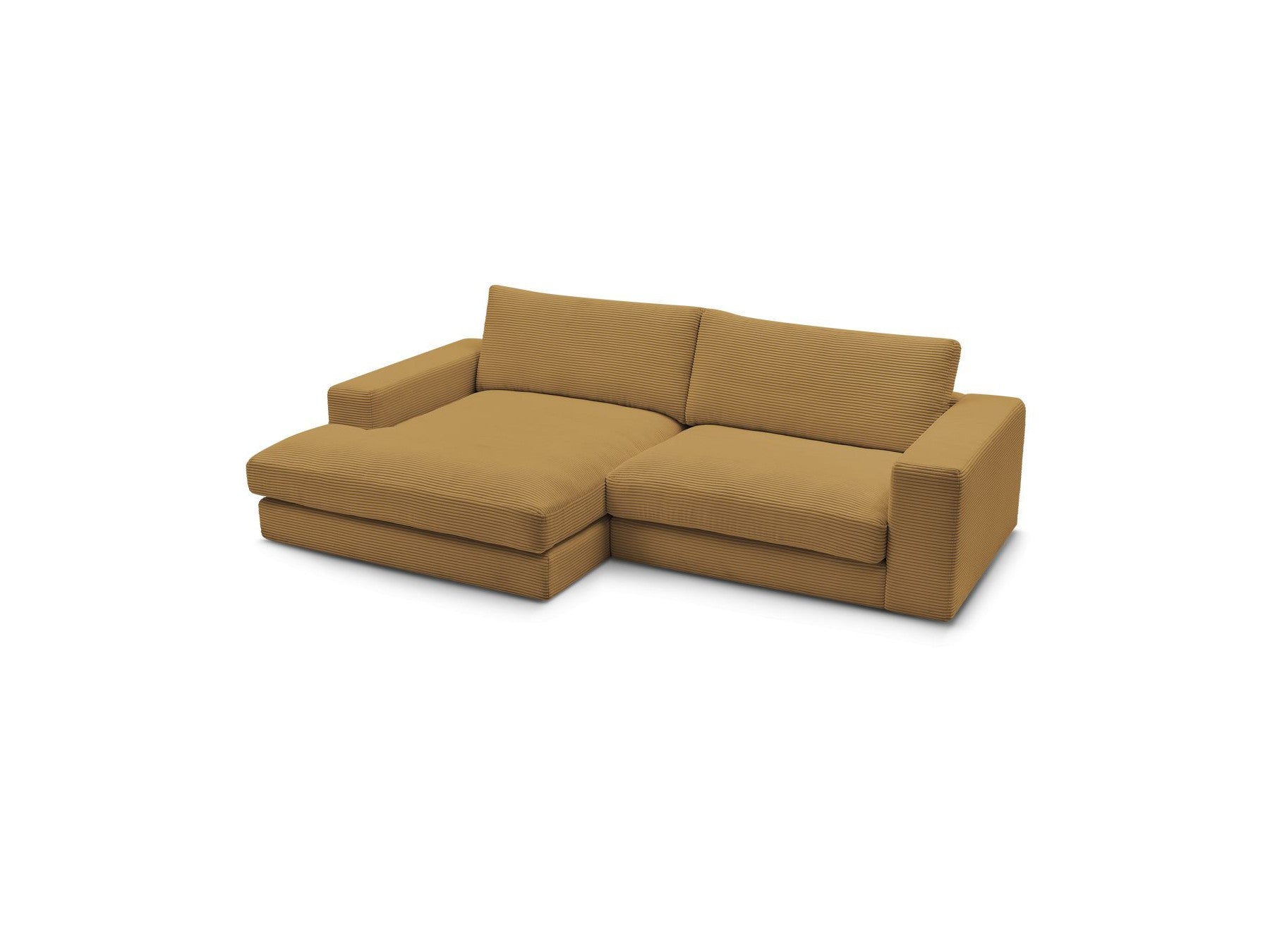 Fixed Corner Sofa - Leonard - Corduroy - Left-hand Corner