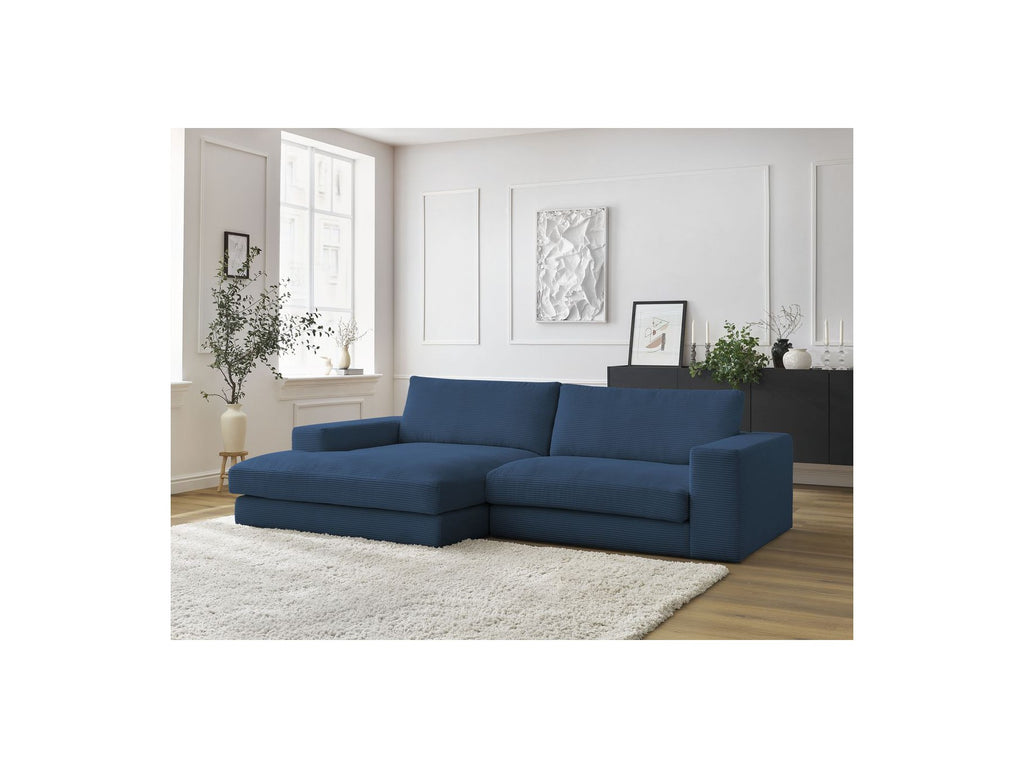Fixed Corner Sofa - Leonard - Corduroy - Left-hand Corner