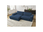 Fixed Corner Sofa - Leonard - Corduroy - Left-hand Corner