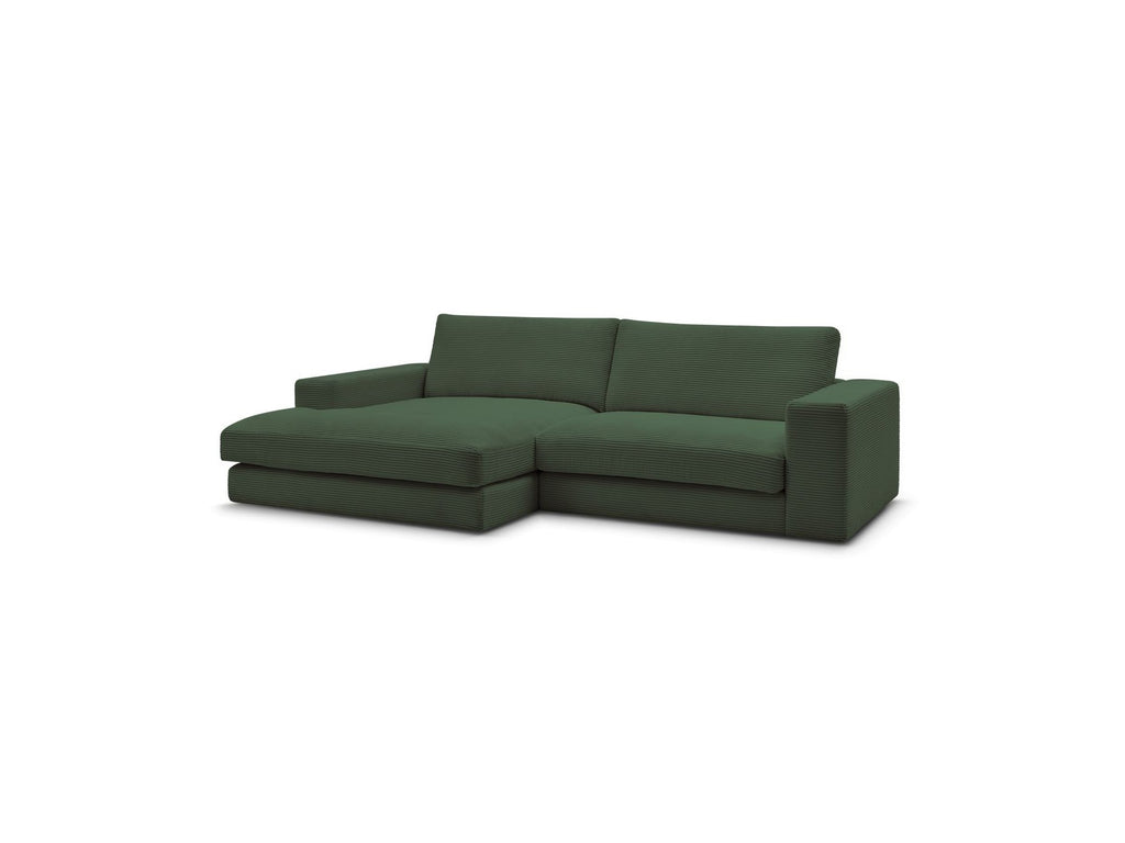 Fixed Corner Sofa - Leonard - Corduroy - Left-hand Corner