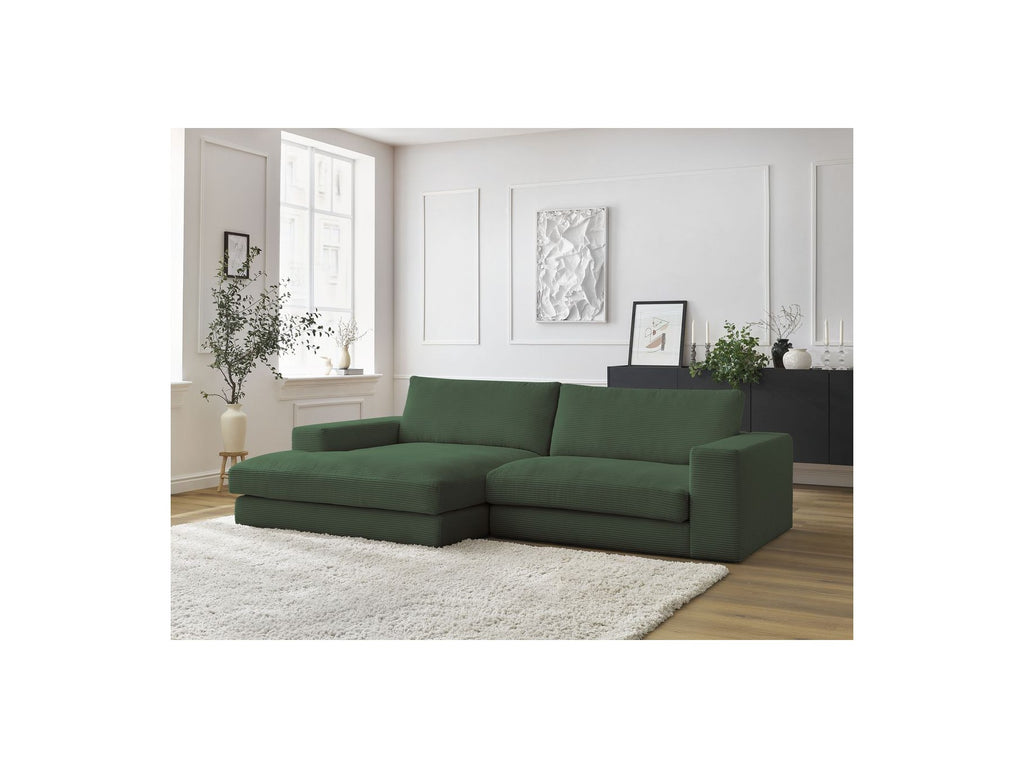 Fixed Corner Sofa - Leonard - Corduroy - Left-hand Corner