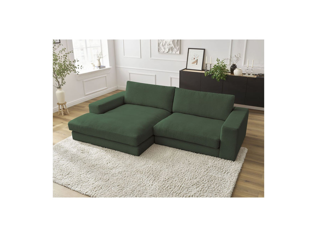 Fixed Corner Sofa - Leonard - Corduroy - Left-hand Corner