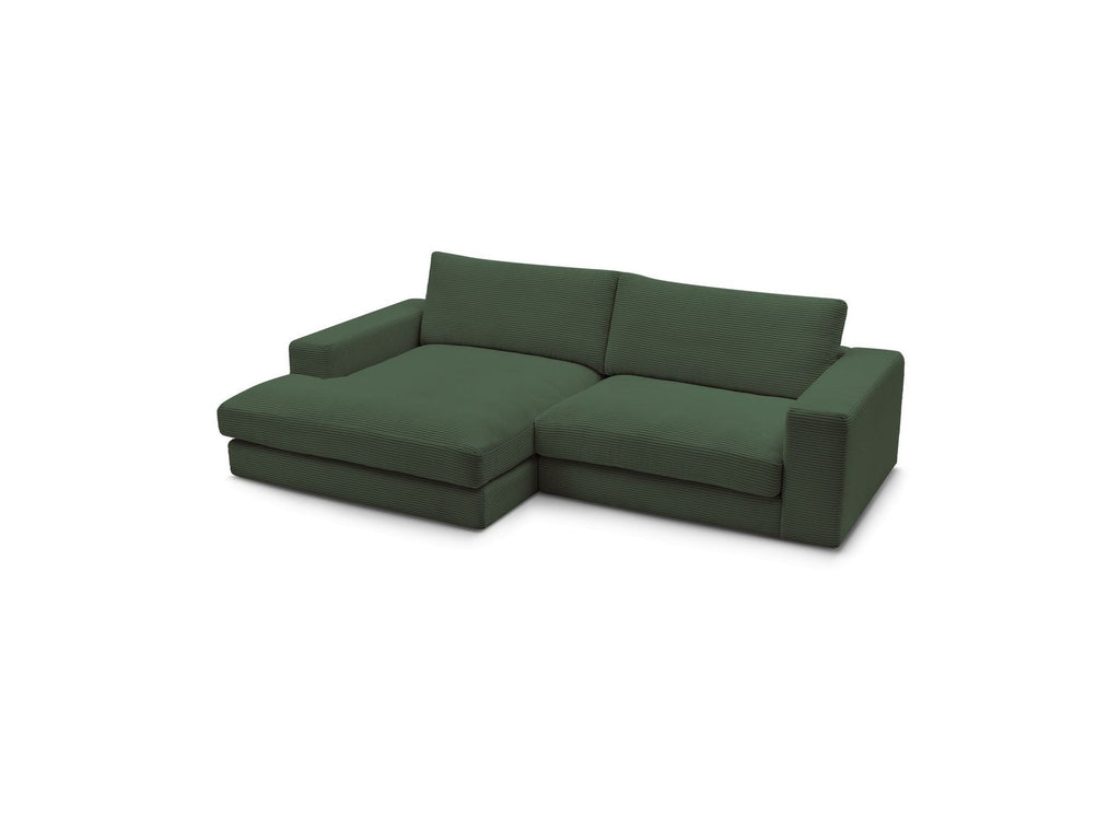 Fixed Corner Sofa - Leonard - Corduroy - Left-hand Corner