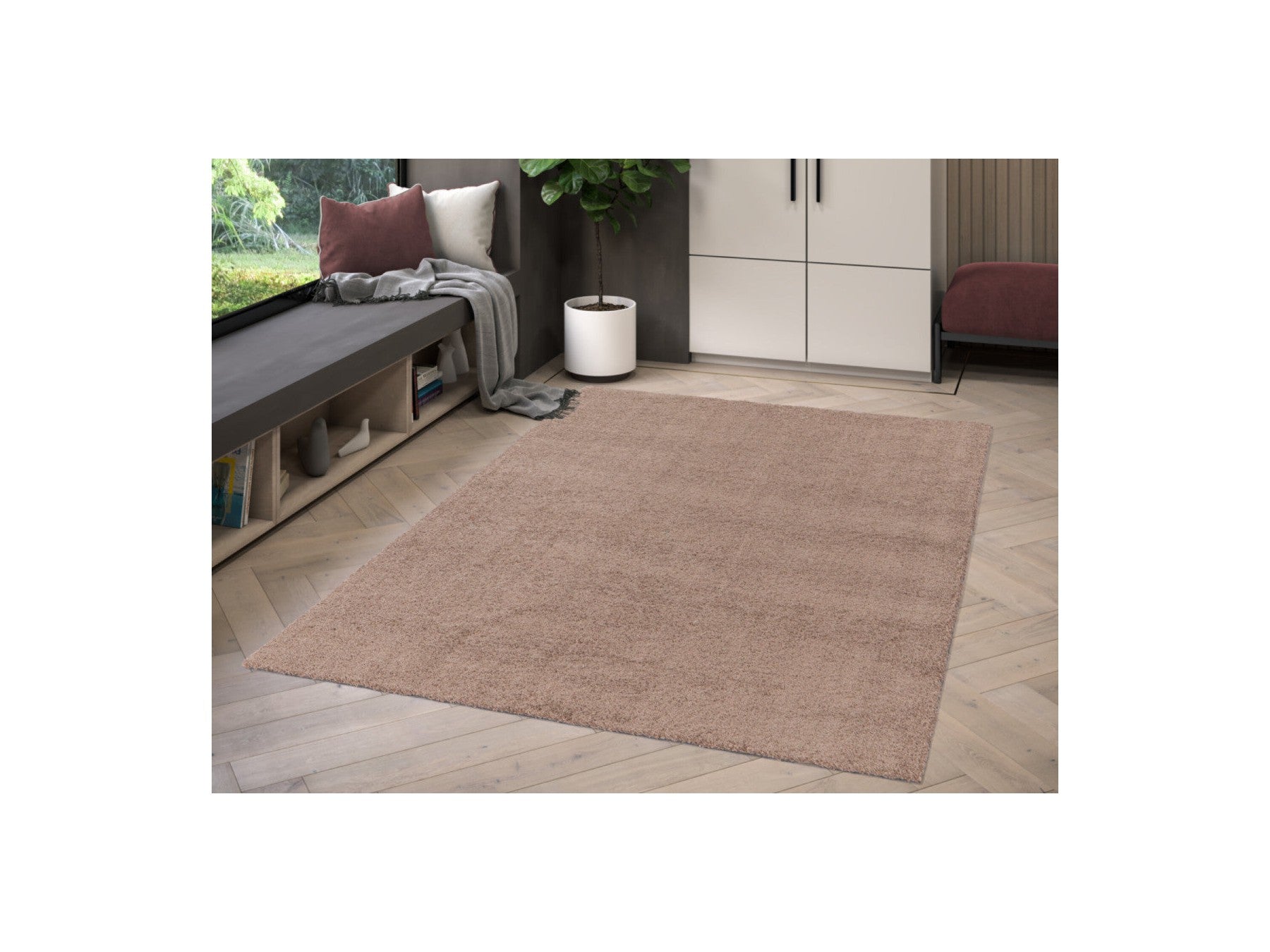Mireille - Alfombra de pelo corto - Marrón